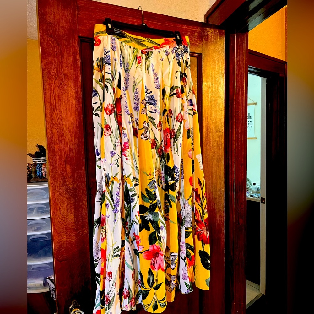 Anthropologie floral maxi skirt